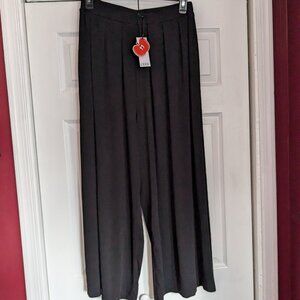 CIDER wide leg palazzo pants ribbed black NWT 1X stretch